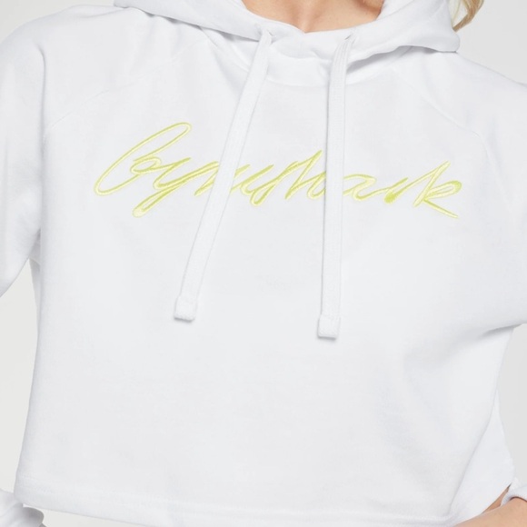 NWOT EMBROIDERED GRAPHIC CROPPED HOODIE - Picture 5 of 7